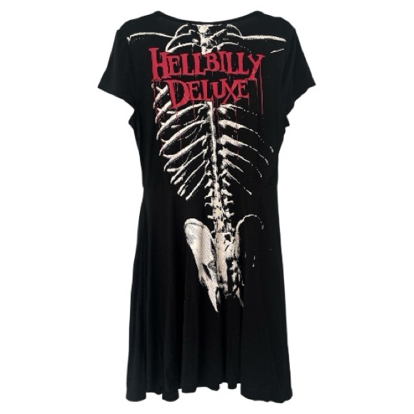 Killstar x Rob Zombie Foxy Bones Skater Dress in Black Size Medium - Picture 8 of 8